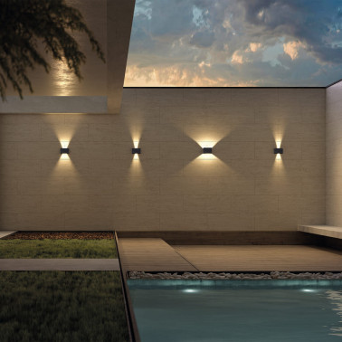 DOPO BEAM L180 Aplique Blanco 2x6W IP65