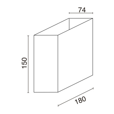 DOPO BEAM L180 Aplique Blanco 2x6W IP65