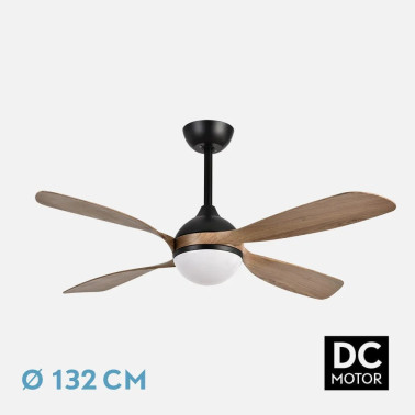 FABRILAMP LIVORNO 132CM Ventilador Negro-Roble