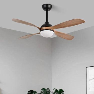 FABRILAMP LIVORNO 132CM Ventilador Negro-Roble