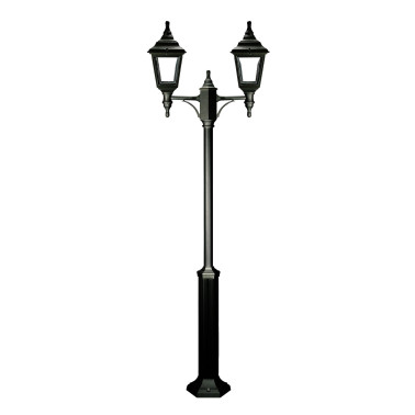 DOPO CLIC-CLAC 4 Farola 2 Brazos con Base IP44 Negro