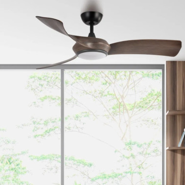 FABRILAMP CERDEÑA 132CM Ventilador Negro-Roble