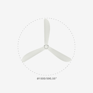 FARO OUTWOOD L Ventilador Blanco IP44