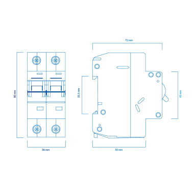 ATMOSS MAGNETOTÉRMICO 1 POLO + N 40A CURVA C