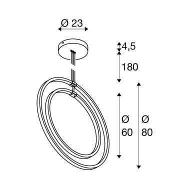 SLV ONE VERTICAL PD Colgante Latón 2700K-3000K