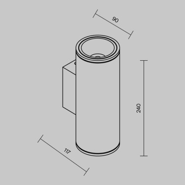 MAYTONI SHIM 24W Aplique Blanco IP65