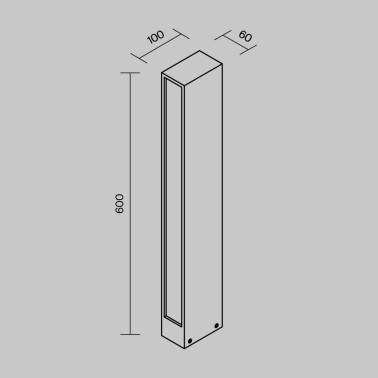 MAYTONI HOF 600 Baliza Grafito