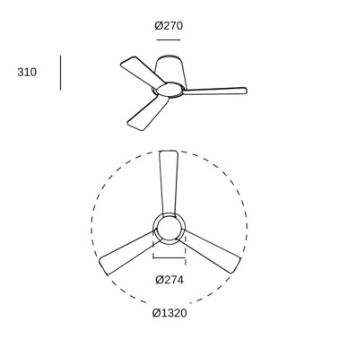 FORLIGHT GARBÍ Ventilador De Techo IP44