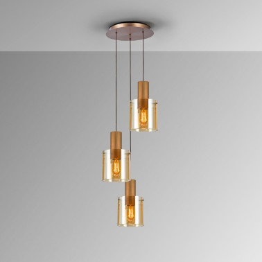 I3 VENIZE Colgante Cobre-Ambar 3L