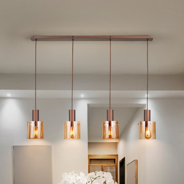 I3 VENIZE Colgante Cobre-Ambar 4L