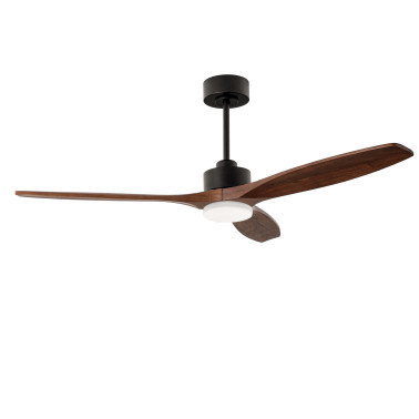 FORLIGHT STEM EVO LED Ventilador Negro-Madera Oscura