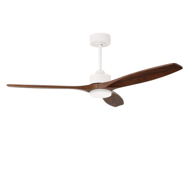 FORLIGHT STEM EVO LED Ventilador Blanco-Madera Oscura