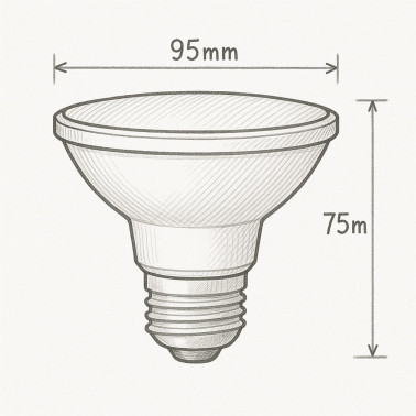BLV Bombilla Halógena PAR30 E27 75W 10º