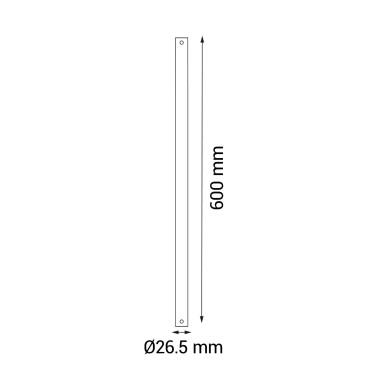 SULION Accesorio Tija Negro de Ø26x600mm