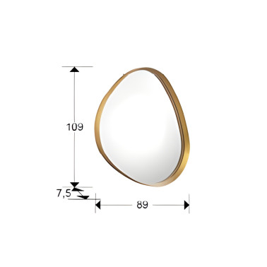 SCHULLER JULIE 89x109 Espejo Dorado