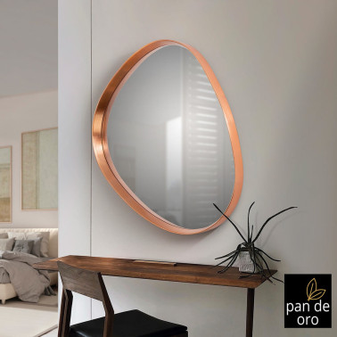SCHULLER JULIE 76x92 Espejo Oro Rosa