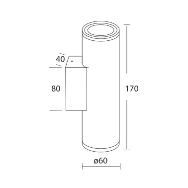 MANTRA PERE Aplique IP65 2L GU10 Blanco