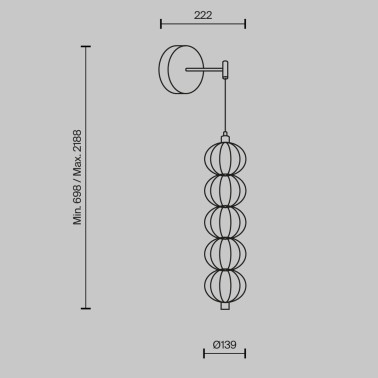 MAYTONI GOLDEN CAGE Aplique De Pared
