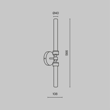 MAYTONI STELO Aplique De Pared Latón