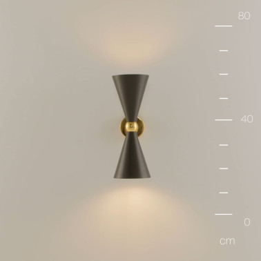MAYTONI VESPER Aplique Negro-Oro