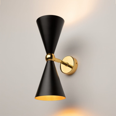MAYTONI VESPER Aplique Negro-Oro
