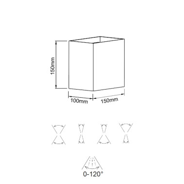 MANTRA DAVOS XL Aplique Dimmable Dorado 2700K