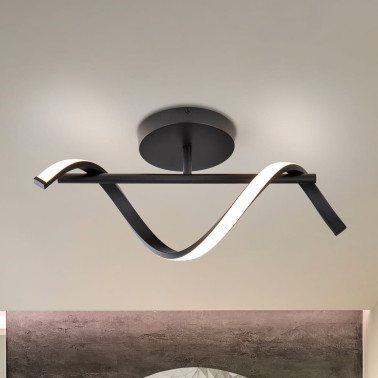 SCHULLER BOA Aplique-Plafón Negro