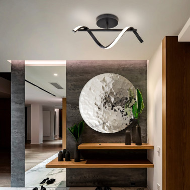 SCHULLER BOA Aplique-Plafón Negro