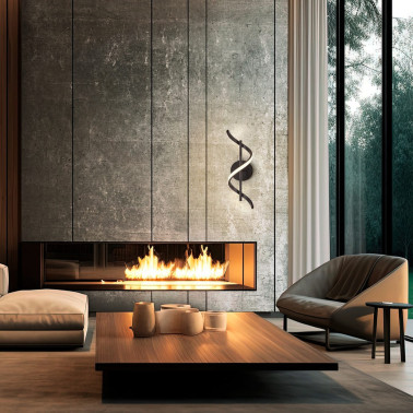 SCHULLER BOA Aplique-Plafón Negro