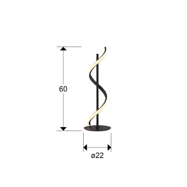 SCHULLER BOA Sobremesa Negro Mate