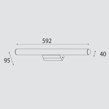 MANTRA ANTIGA 592 Aplique LED IP44 4000K Negro