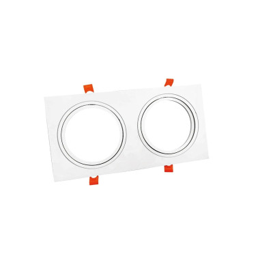 LIGHTED Aro Empotrable QR111 Doble Blanco