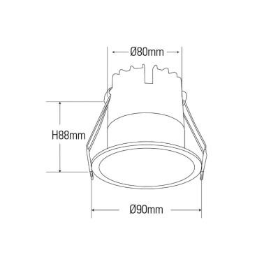 LIGHTED BOSCO Downlight LED 18W 4000K