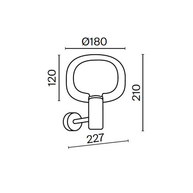 MAYTONI VISION Aplique de Pared Dorado