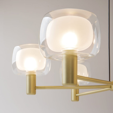 MAYTONI VISION Colgante de 6 Brazos Dorado