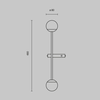 MAYTONI TOUCH Aplique Negro Táctil