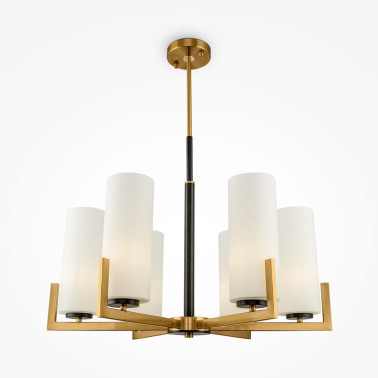 MAYTONI FORTANO 6L Lámpara de Araña Negro-Latón