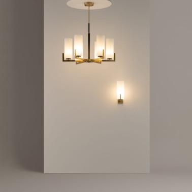 MAYTONI FORTANO 6L Lámpara de Araña Negro-Latón