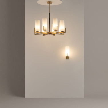 MAYTONI FORTANO 8L Lámpara de Araña Negro-Latón