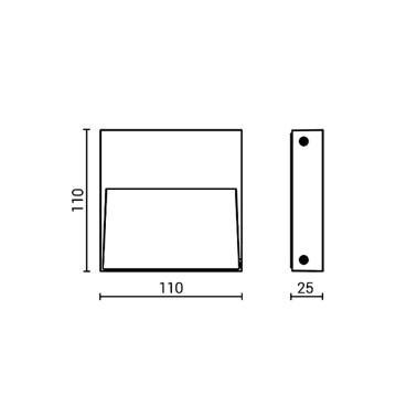 GOCCIA STAMP 110 Aplique de Pared Antracita