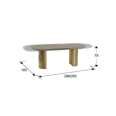 SCHULLER IRATI Mesa Comedor Piedra-Madera