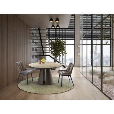 SCHULLER SAMARA Mesa Comedor Travertino-Marrón