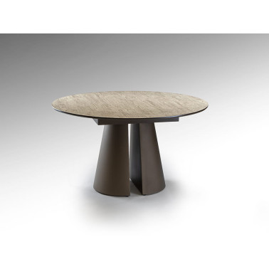 SCHULLER SAMARA Mesa Comedor Travertino-Marrón