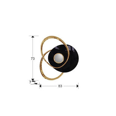 SCHULLER TRIO Escultura de Pared Negro-Oro Rosa