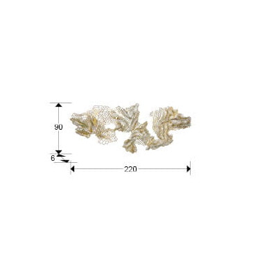 SCHULLER DRAKO Escultura de Acero Dorado