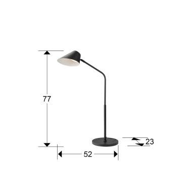 SCHULLER ESINO Sobremesa Negro con Mando