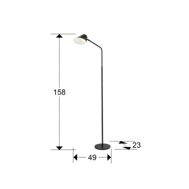 SCHULLER ESINO Pie de Salón Negro con Mando