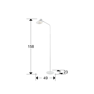 SCHULLER ESINO Pie de Salón Blanco con Mando