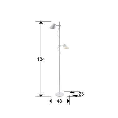 SCHULLER ESINO Pie de Salón 2L Blanco con Mando
