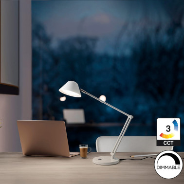 SCHULLER TAROS Flexo de Escritorio Blanco